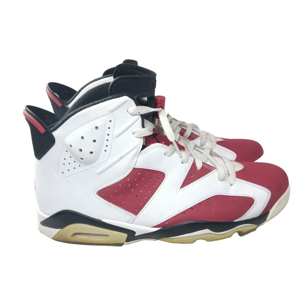 Air Jordan 6 Retro 2014 Carmine Men's Size 14 Shoes White Red